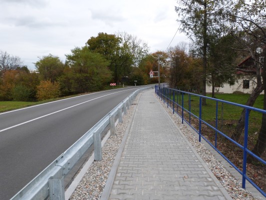 Chodník Nebory směr Český Těšín