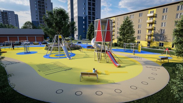 Dětské hřiště u knihovny