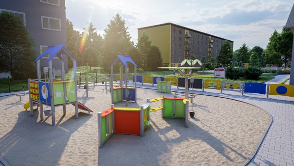 Dětské hřiště u knihovny