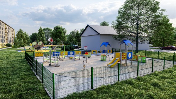 Dětské hřiště u knihovny